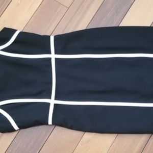 Calvin Klein Black and White Sheath Dress